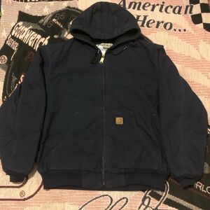 Carhartt Navy Hooded Lined Puffer Jacket